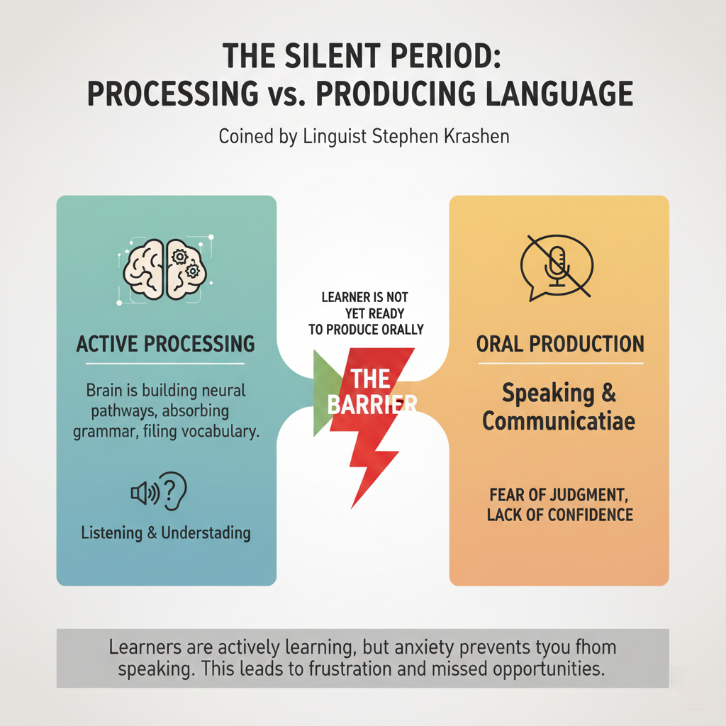 Diagram of the English learning Silent Period